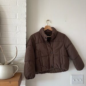 Zara Gingham Girl’s Puffer Jacket